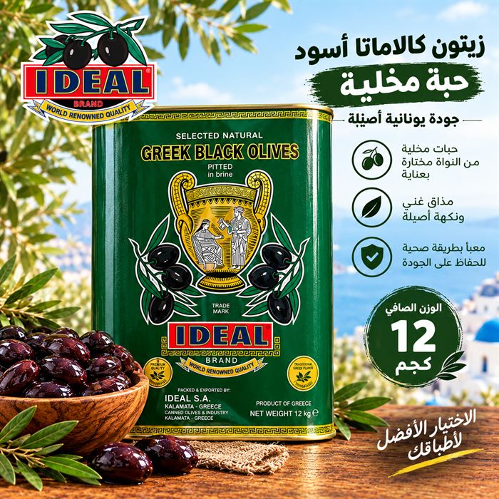 زيتون كالاماتا مخلي — عبوة ستيل 12 كيلوغرام